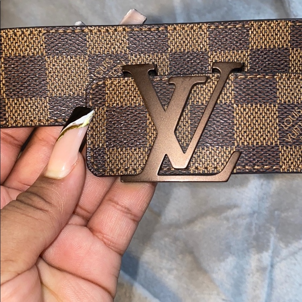 Louis Vuitton Men's Brown Damier Ebene Belt